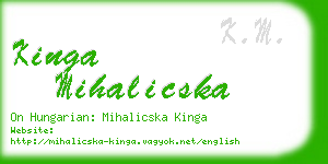 kinga mihalicska business card